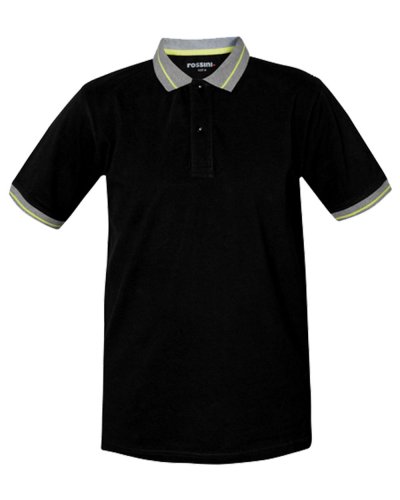 Polo mezza manica Milos Nero