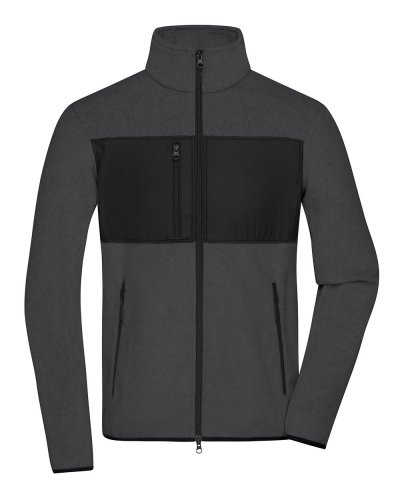 Men's Fleece Jacket Dark-melange/black