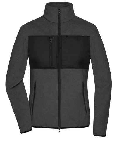 Ladies' Fleece Jacket Dark-melange/black