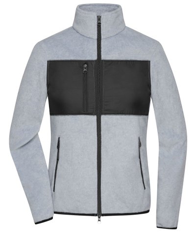 Ladies' Fleece Jacket Light-melange/black