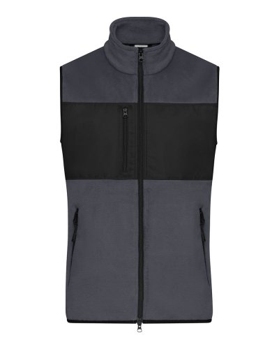 Men's Fleece Vest Carbon/Black