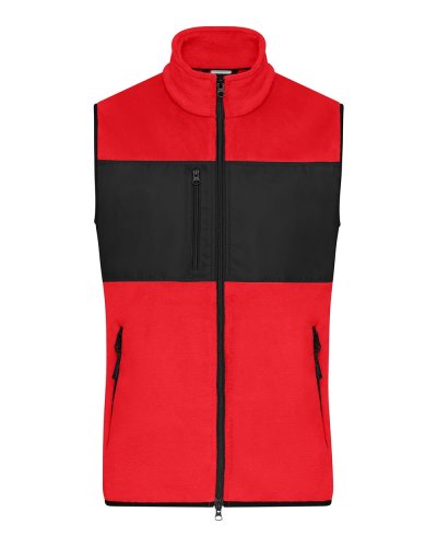 Men's Fleece Vest Red/Black