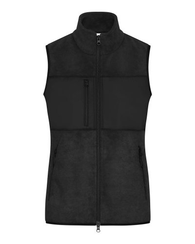 Ladies' Fleece Vest Black / Black