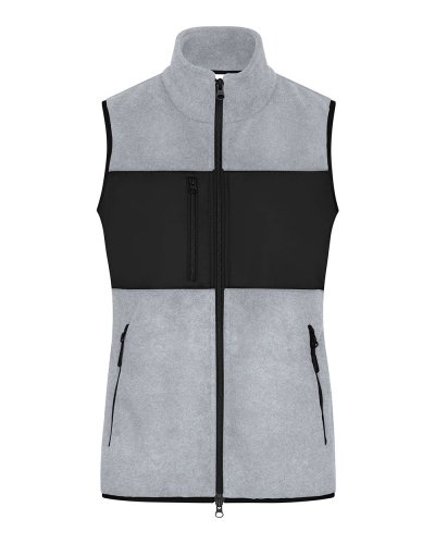 Ladies' Fleece Vest Light-melange/black