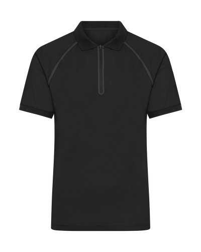 Men's Zip-Polo Black / Black