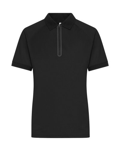Ladies' Zip-Polo Black / Black