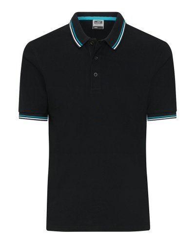 Polo classica uomo con righe a contrasto James & Nicholson