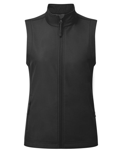 Women's Windchecker Printable & Recycled Softshell Gilet Black