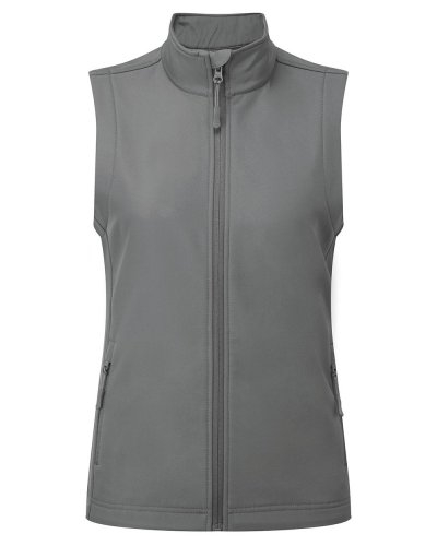 Women's Windchecker Printable & Recycled Softshell Gilet Dark Grey