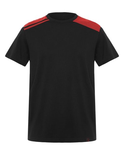 T-shirt manica corta Expedition Nero/Rosso
