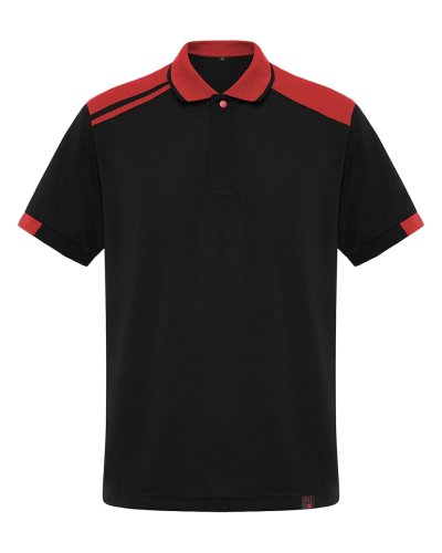 Polo a maniche corte Samurai Nero/Rosso