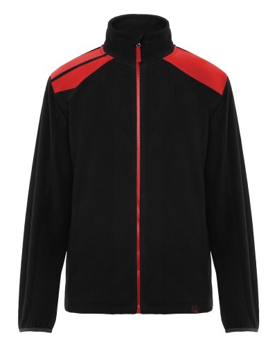 Giacca in pile in colori combinati Terrano Nero/Rosso