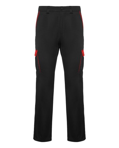 Pantaloni in colori combinati Trooper Nero/Rosso