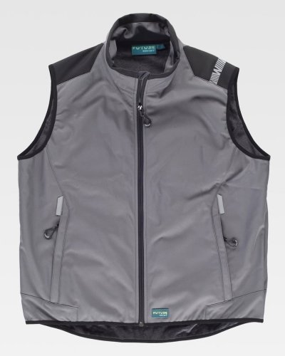 Gilet Workshell bicolore GREY / BLACK