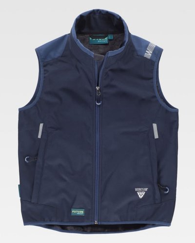 Gilet Workshell bicolore NAVY / ROYAL BLUE