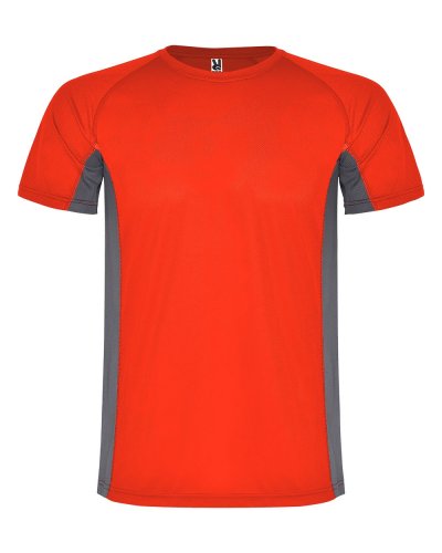 T-shirt tecnica Shanghai Rosso/Piombo Scuro