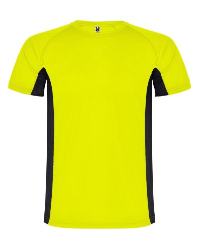 T-shirt tecnica Shanghai Giallo Fluo / Nero