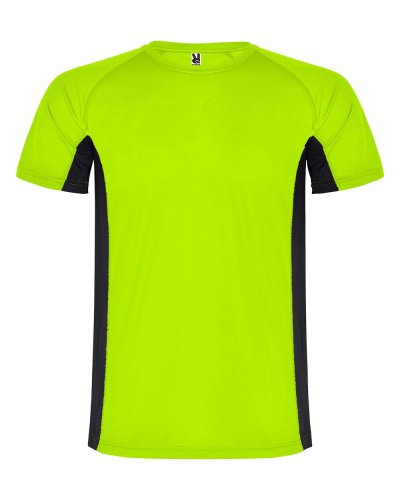 T-shirt tecnica Shanghai Verde Fluo/Nero