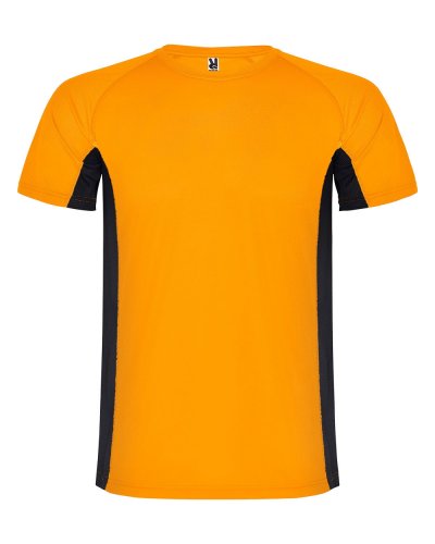 T-shirt tecnica Shanghai Arancione Fluo/Nero