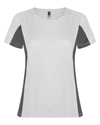 T-shirt tecnica Shanghai woman Bianco/Piombo Scuro