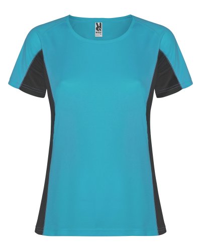 T-shirt tecnica Shanghai woman Turchese /Piombo Scuro