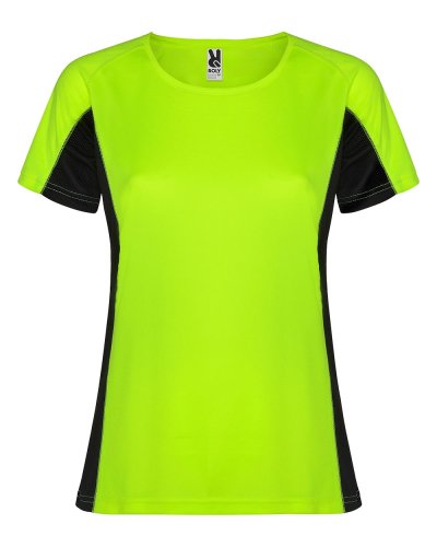 T-shirt tecnica Shanghai woman Verde Fluo/Nero