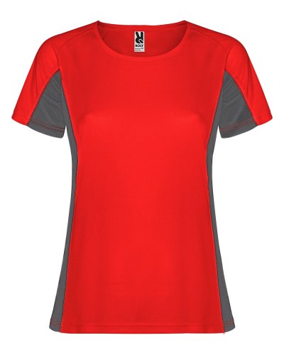 T-shirt tecnica Shanghai woman Rosso/Piombo Scuro