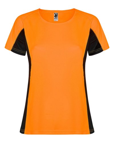 T-shirt tecnica Shanghai woman Arancione Fluo/Nero