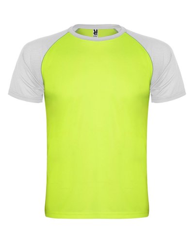 T shirt sportiva Indianapolis Verde fluo / Bianco
