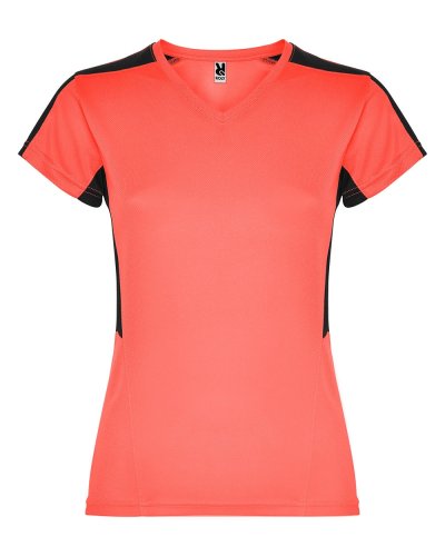 T-shirt tecnica Suzuka Corallo fluo / Nero