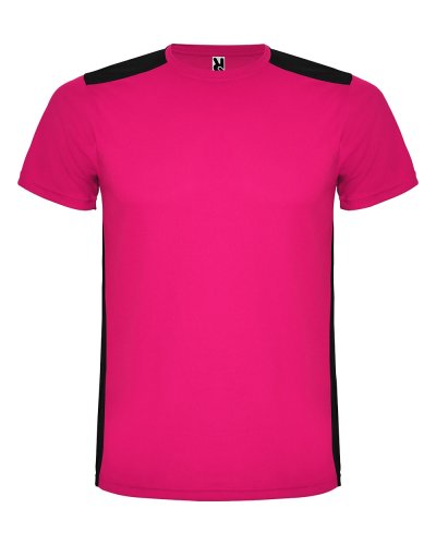 T-shirt tecnica maniche corte Detroit Rosa Confetto/Nero