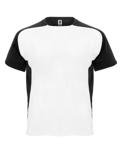 T-shirt tecnica maniche corte Bugatti Bianco/Nero