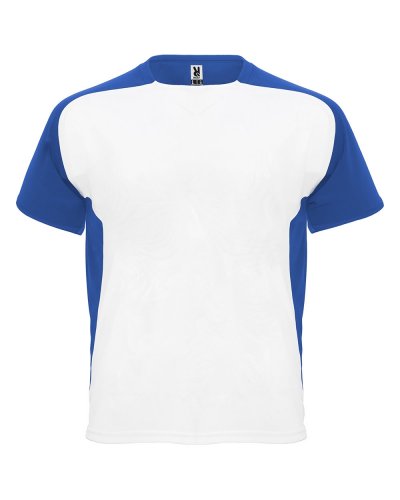 T-shirt tecnica maniche corte Bugatti Bianco/Royal
