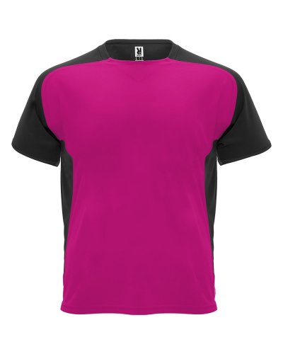 T-shirt tecnica maniche corte Bugatti Rosa Confetto/Nero