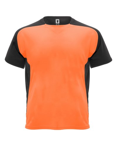 T-shirt tecnica maniche corte Bugatti Arancione Fluo/Nero