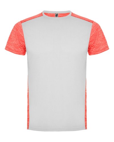 T-shirt tecnica manica corta Zolder Bianco / Corallo Fluo Vigorè