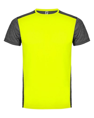 T-shirt tecnica manica corta Zolder Giallo Fluo / Nero Vigorè