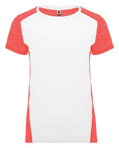T-shirt tecnica manica corta Zolder Woman Bianco / Corallo Fluo Vigorè