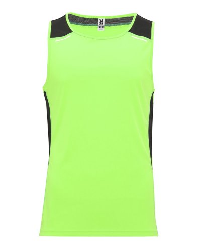 Canotta con dettagli riflettenti Misano Verde Fluo/Nero
