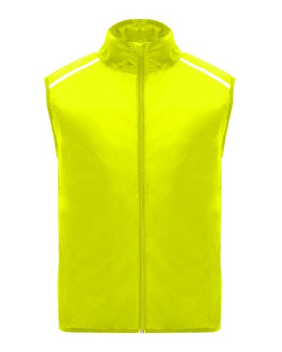 Gilet tecnico leggero da running Jannu Giallo Fluo