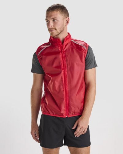 Gilet running Jannu leggero uomo, riflettente