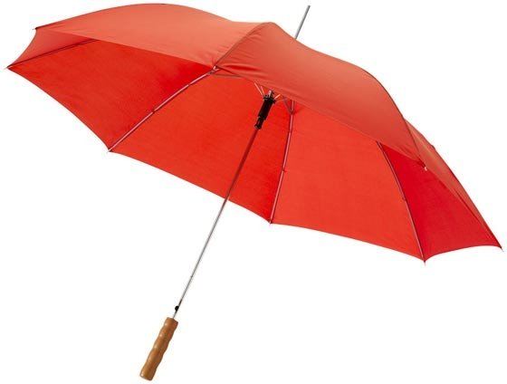 Ombrello automatico manico in legno Rosso