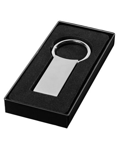 Porta chiavi rettangolare con chiusura nascosta Argento