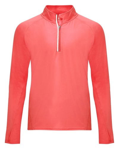 Maglia tecnica manica lunga raglan Melbourne Corallo Fluo