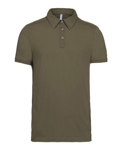 Polo jersey uomo manica corta Light khaki