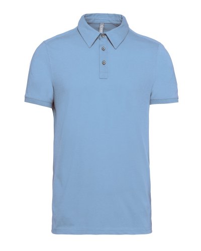 Polo jersey uomo manica corta Sky Blue