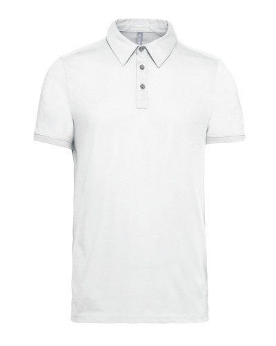 Polo jersey uomo manica corta White