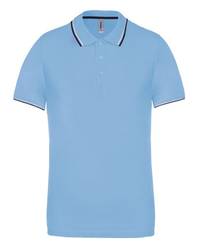Polo uomo manica corta Sky Blue / Navy / White
