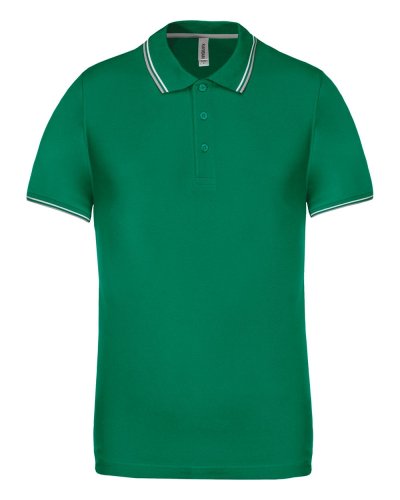 Polo uomo manica corta Kelly gr / Lht grey /White