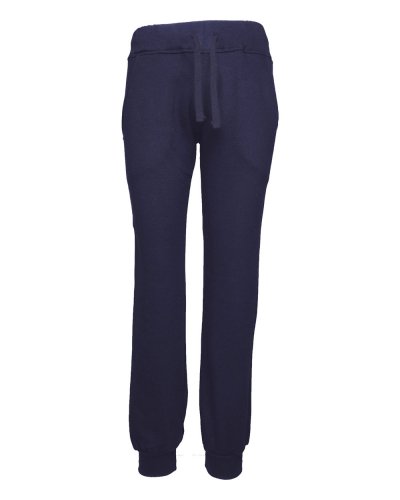 Pantalone donna in felpa french terry Blu